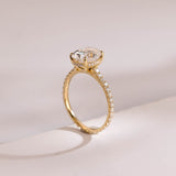 Stunning 1.0 - 2.0 CT Oval Moissanite Engagement Ring with Hidden Halo Design 5