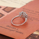 2.0 CT Round Shaped Moissanite Engagement Ring With Cluster Pave Accents 6