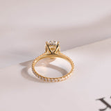 Stunning 1.0 - 2.0 CT Oval Moissanite Engagement Ring with Hidden Halo Design 3