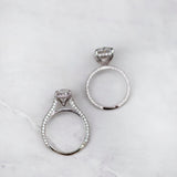 3.40 CT Oval Moissanite Ring Featuring Hidden Halo Style 5