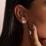 0.50 CT-4.0 CT Round Solitaire CVD F/VS Diamond Earrings 2