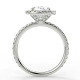 Stunning 2.11 CT Oval Moissanite Engagement Ring with Hidden Halo & Pave Design 6