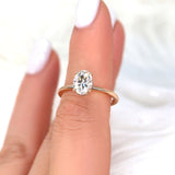Stunning 1.5 CT Oval Moissanite Engagement Ring with Hidden Halo Design 7
