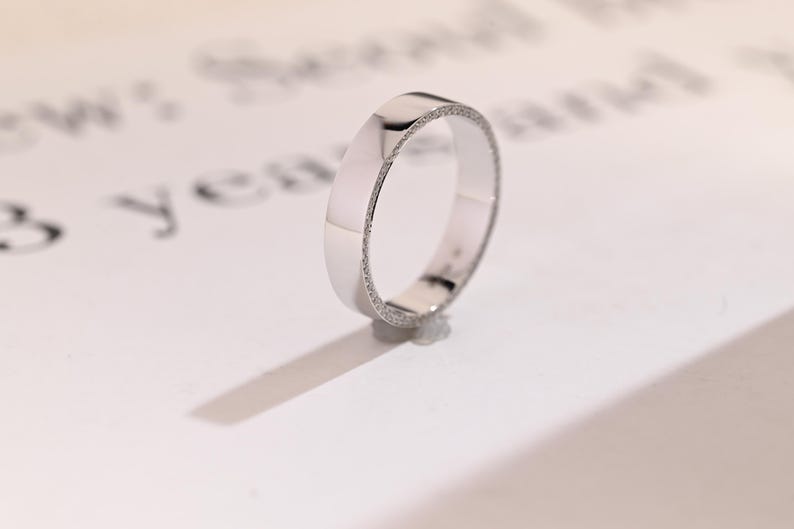 Delicate Moissanite Band with 0.3 TCW Round Cut Stones in Solid Gold 2