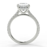 Stunning 1.30 CT Princess Moissanite Engagement Ring with Hidden Halo & Pave Design 6