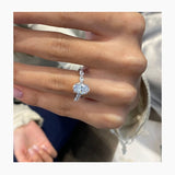 Stunning 1.75 CT Oval Moissanite Engagement Ring with Hidden Halo & Pave Design 3