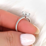 Stunning 1.5 CT Oval Moissanite Engagement Ring with Hidden Halo Design 4