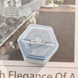 Stunning 2.0 CT Round Moissanite Engagement Ring with Hidden Halo Design 8