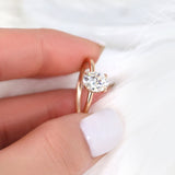 Stunning 1.5 CT Oval Moissanite Engagement Ring with Hidden Halo Design 8
