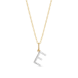 0.30 TCW Round Moissanite Diamond Customized Letter Pendant Necklace in Solid Gold 2