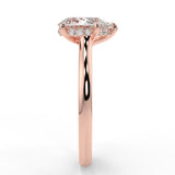 Stunning 1.31 CT Pear Moissanite Engagement Ring with Hidden Halo Design 10