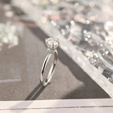 Stunning 2.0 CT Round Moissanite Engagement Ring with Hidden Halo Design 4