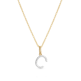 0.30 TCW Round Moissanite Diamond Customized Letter Pendant Necklace in Solid Gold 27