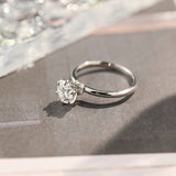 Stunning 2.0 CT Round Moissanite Engagement Ring with Hidden Halo Design 3