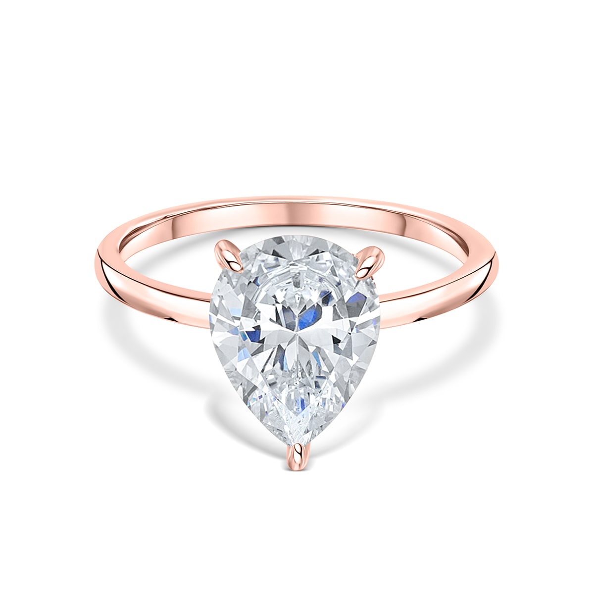 Stunning 3.0 CT Pear Moissanite Engagement Ring with Hidden Halo Design 1