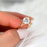 Stunning 2.0 CT Round Moissanite Engagement Ring with Hidden Halo Design 6
