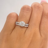 Stunning 1.5 CT Round Moissanite Engagement Ring with Pave & Hidden Halo Design 9