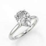 Stunning 1.31 CT Pear Moissanite Engagement Ring with Hidden Halo Design 5
