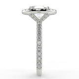 Stunning 2.11 CT Oval Moissanite Engagement Ring with Hidden Halo & Pave Design 7