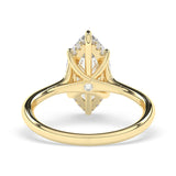Stunning 2.0 CT Marquise Moissanite Engagement Ring with Hidden Halo Design 3