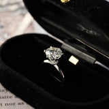 Stunning 2.0 CT Round Moissanite Engagement Ring with Hidden Halo Design 5