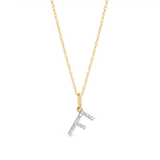 0.30 TCW Round Moissanite Diamond Customized Letter Pendant Necklace in Solid Gold 3