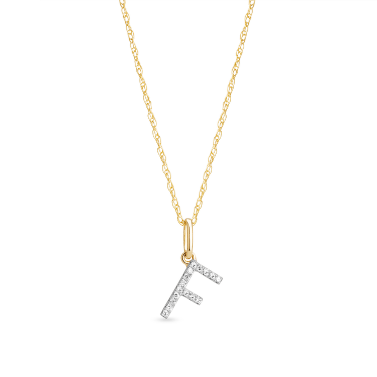 0.30 TCW Round Moissanite Diamond Customized Letter Pendant Necklace in Solid Gold 3