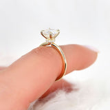 Stunning 2.0 CT Round Moissanite Engagement Ring with Hidden Halo Design 6