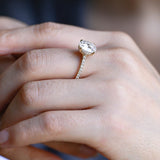 Stunning 1.0 - 2.0 CT Oval Moissanite Engagement Ring with Hidden Halo Design 6