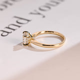 Stunning 1.0 - 2.0 CT Round Moissanite Engagement Ring with Hidden Halo Design 8