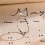 Stunning 3.0 CT Oval Moissanite Engagement Ring with Hidden Halo Design 7