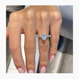 Stunning 1.75 CT Oval Moissanite Engagement Ring with Hidden Halo & Pave Design 6