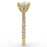 Stunning 1.30 CT Princess Moissanite Engagement Ring with Hidden Halo & Pave Design 2