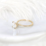 Stunning 2.0 CT Round Moissanite Engagement Ring with Hidden Halo Design 2