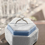 Stunning 2.0 CT Round Moissanite Engagement Ring with Hidden Halo Design 7