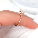 Stunning 1.5 CT Oval Moissanite Engagement Ring with Hidden Halo Design 5