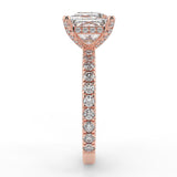 Stunning 1.70 T Princess Moissanite Engagement Ring with Hidden Halo & Pave Design 10