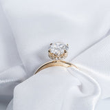 Stunning 1.73 CT Oval Cut Moissanite Engagement Ring with Hidden Halo & Pave Design 5