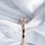Stunning 1.73 CT Oval Cut Moissanite Engagement Ring with Hidden Halo & Pave Design 7