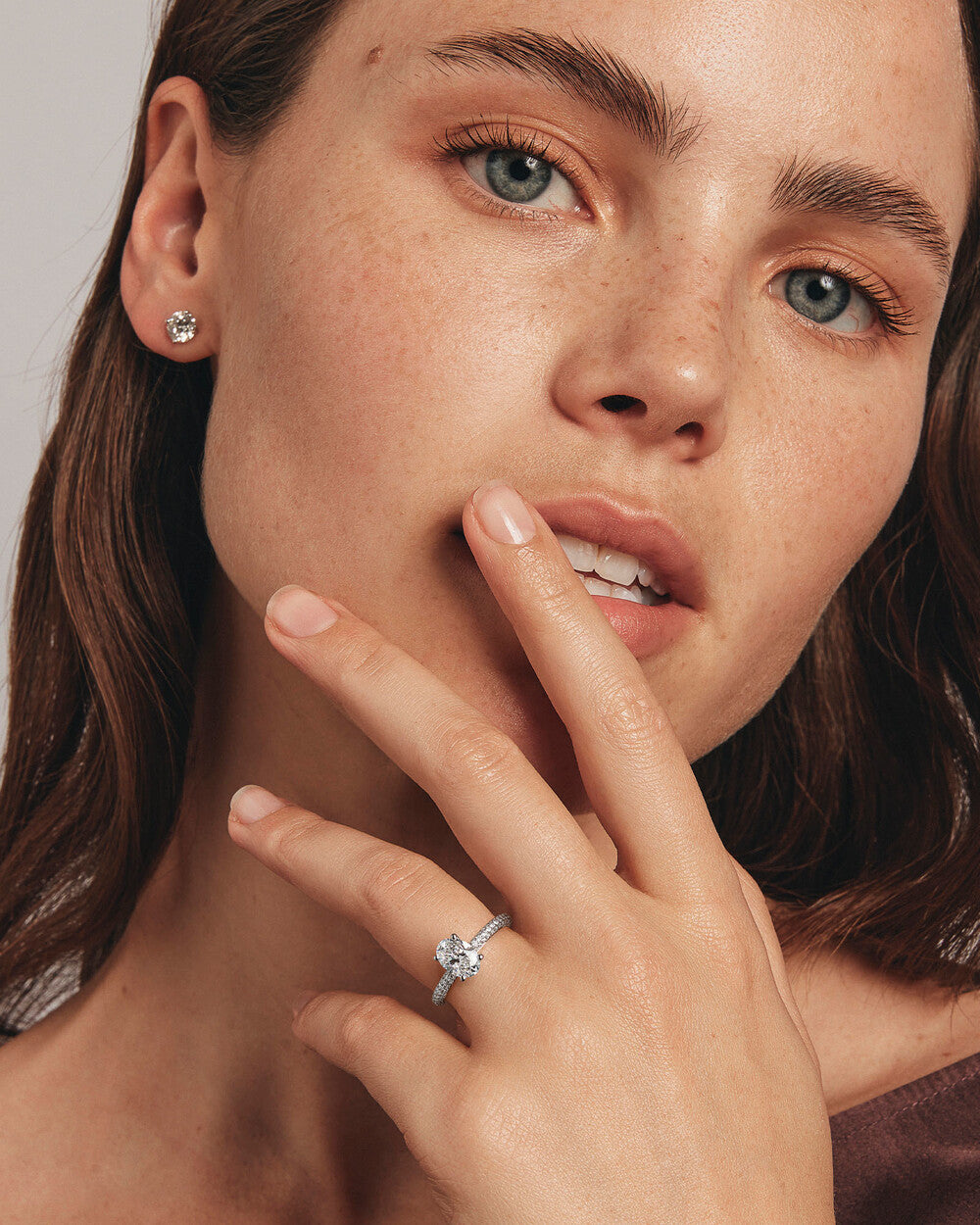 Stunning 1.95 CT Oval Moissanite Engagement Ring with Pave and Hidden HaloDesign 6