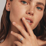 Stunning 1.95 CT Oval Moissanite Engagement Ring with Pave and Hidden HaloDesign 6