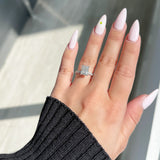 Stunning 2.0 CT Radiant Moissanite Engagement Ring with Hidden Halo & Pave Design 1