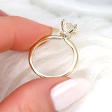 Stunning 2.0 CT Round Moissanite Engagement Ring with Hidden Halo Design 7