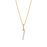 0.30 TCW Round Moissanite Diamond Customized Letter Pendant Necklace in Solid Gold 6