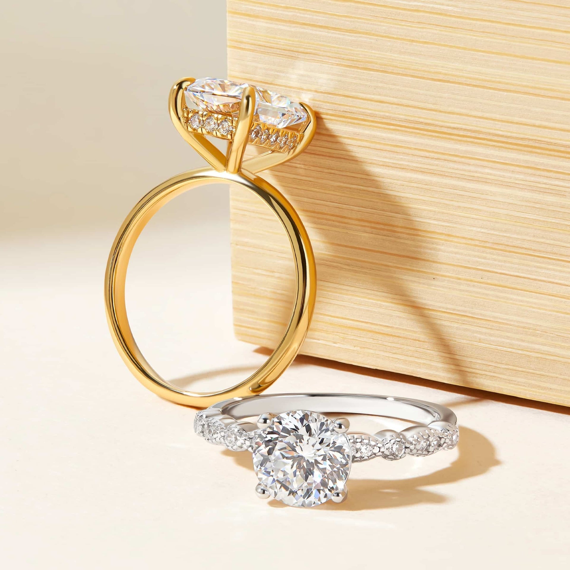 Stunning 1.5 CT Round Moissanite Engagement Ring with Pave & Hidden Halo Design 4