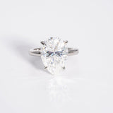 Stunning 5.0 CT Pear Cut Moissanite Engagement Ring with Hidden Halo Design 1