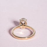 Stunning 1.73 CT Oval Cut Moissanite Engagement Ring with Hidden Halo & Pave Design 3
