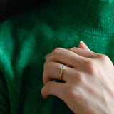 Stunning 1.5 - 2.5 CT Cushion Moissanite Engagement Ring with Hidden Halo Design 2