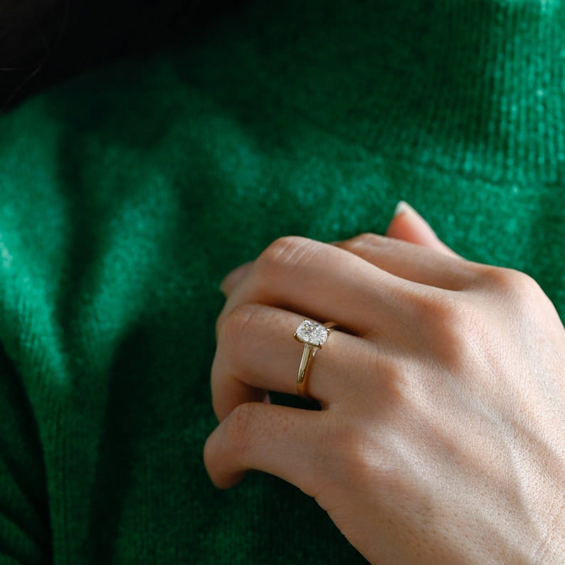 Stunning 1.5 - 2.5 CT Cushion Moissanite Engagement Ring with Hidden Halo Design 2