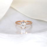 Stunning 1.5 CT Oval Moissanite Engagement Ring with Hidden Halo Design 1